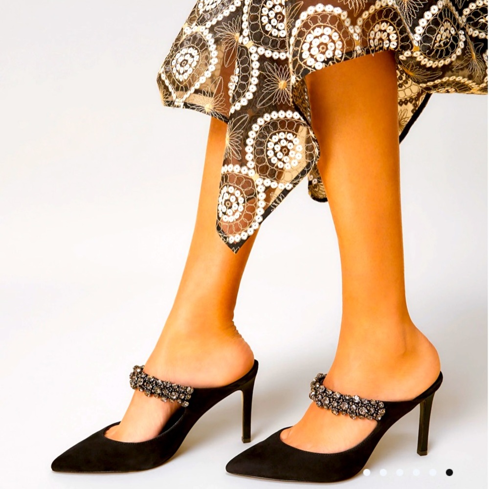 ❤️ BRAND NEW TORY BURCH Crystal 90mm Mule Pumps